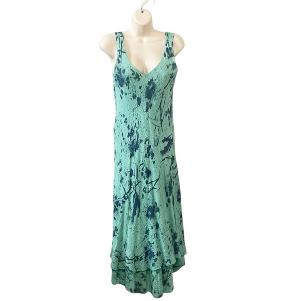 Nina Murati Euro Summer Sm Cotton Gauze Italy Bias‎ Cut Midi Maxi Dress Pull On